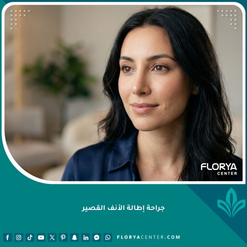 نتائج جراحة إطالة الأنف القصير وتجميل الأنف المرفوع للحصول على مظهر طبيعي ومتناسق.