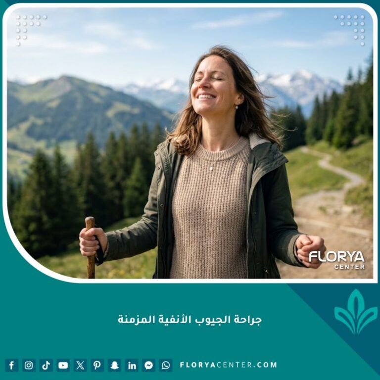 شخص يتنفس براحة وعمق بعد التعافي الناجح من جراحة الجيوب الأنفية المزمنة.