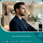 صورة واقعية لرجل بملامح ذكورية قوية وجسر أنف مستقيم، تعكس نتائج جراحة تجميل الأنف للذكور في تركيا والمظهر الطبيعي.