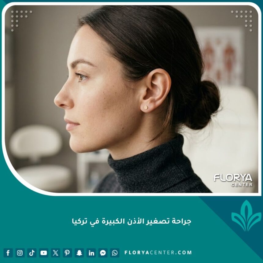 صورة احترافية تظهر نتائج جراحة تصغير الأذن في تركيا بمظهر طبيعي وجذاب.