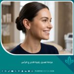 صورة واقعية تبرز النتيجة الجمالية المثالية بعد جراحة تعديل زاوية الأذن على الرأس وتناسق الملامح.