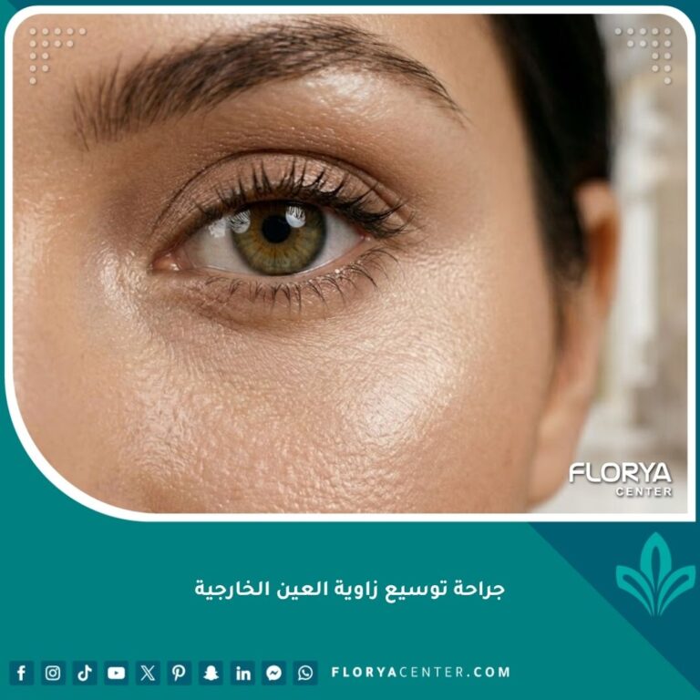 صورة مقربة تبرز جمال العيون اللوزية الواسعة والجاذبية بعد جراحة توسيع زاوية العين الخارجية.