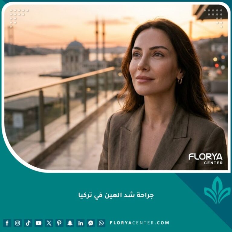 نتيجة جراحة شد العين في تركيا قبل وبعد.
