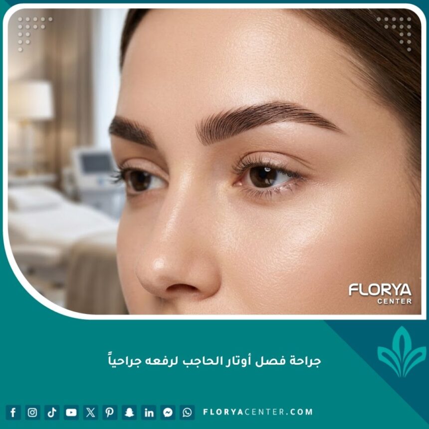 نتيجة مثالية بعد جراحة فصل أوتار الحاجب لرفعه جراحياً تظهر شباب وجمال منطقة العين.