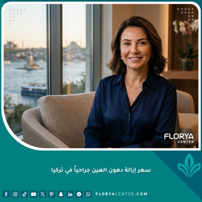 نتيجة طبيعية ومنعشة لعملية إزالة دهون الجفن السفلي جراحيًا في تركيا لامرأة في منتصف العمر.