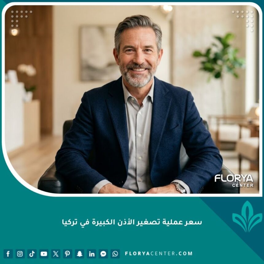 نتيجة ناجحة لعملية تصغير الأذن الكبيرة في تركيا تظهر مظهرًا طبيعيًا ومتناسقًا للوجه.