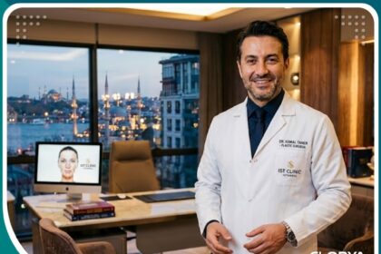 أفضل طبيب تجميل اذن في تركيا يقف في عيادته الحديثة لتقديم استشارات طبية موثوقة.