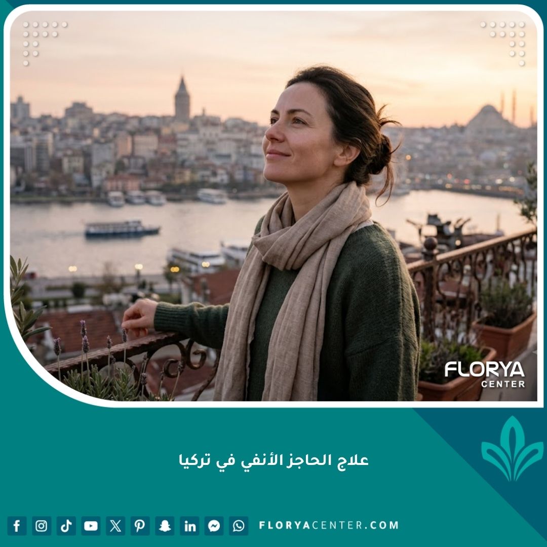 صورة سينمائية لامرأة تتنفس بحرية بعد علاج الحاجز الأنفي في إسطنبول، تركيا