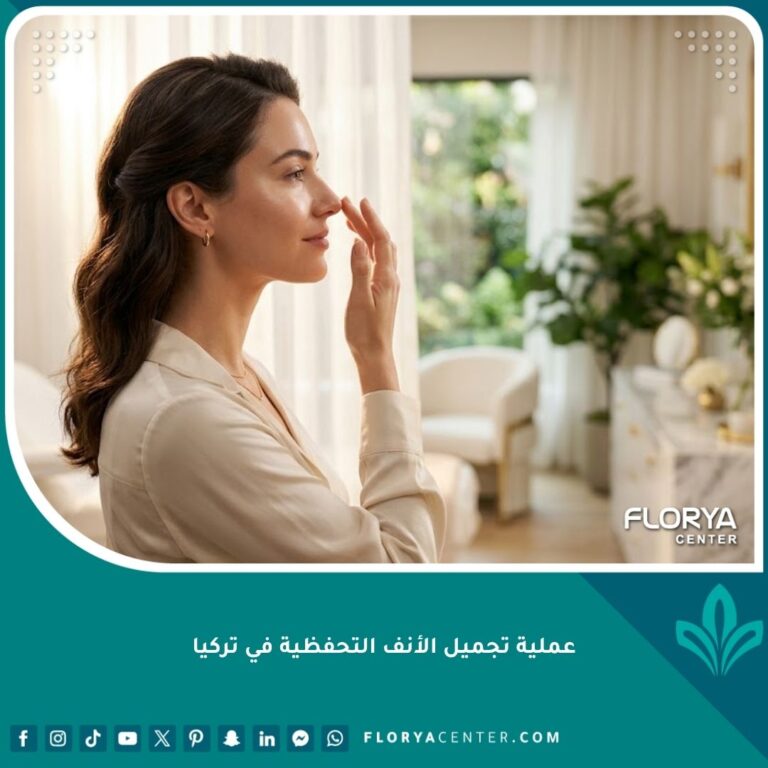 فتاة بملامح جذابة وأنف طبيعي بعد إجراء عملية تجميل الأنف التحفظية في تركيا.