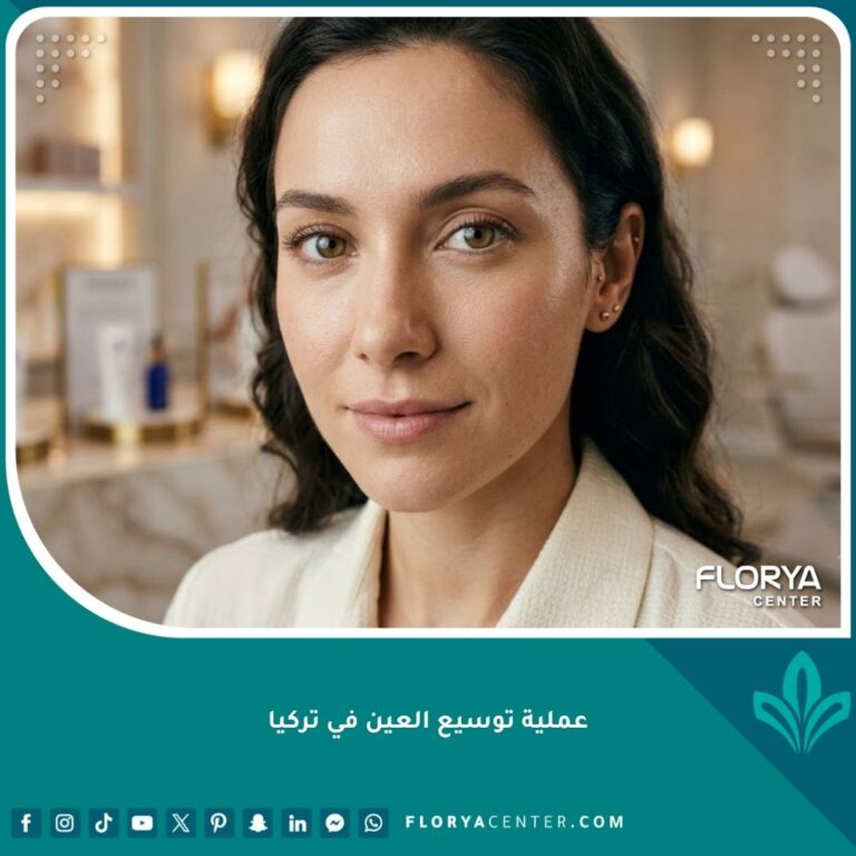 صورة مقربة تظهر جمال وجاذبية العيون اللوزية الواسعة بعد إجراء عملية توسيع العين في تركيا.
