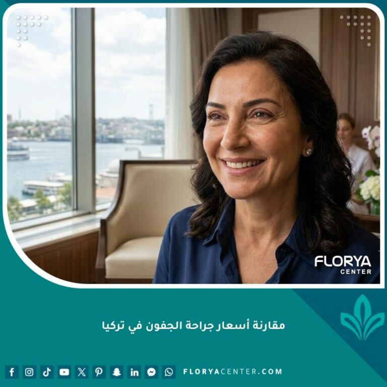 صورة امرأة سعيدة بنتيجة عملية تجميل الجفون في تركيا، تظهر عيون مشرقة ومظهر طبيعي بعد الجراحة.