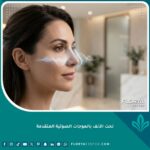 صورة مقربة تبرز جمال الوجه الجانبي بعد عملية نحت الأنف بالموجات الصوتية المتقدمة، تقنية البيزو الحديثة للحصول على أنف مثالي.