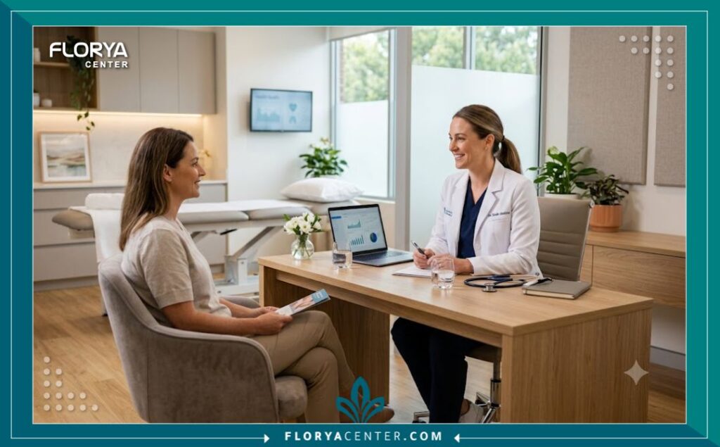 غرفة كشف طبية حديثة ومجهزة بأحدث التقنيات لعمليات تجميل الجفون وإخفاء التجاعيد في بيئة معقمة.