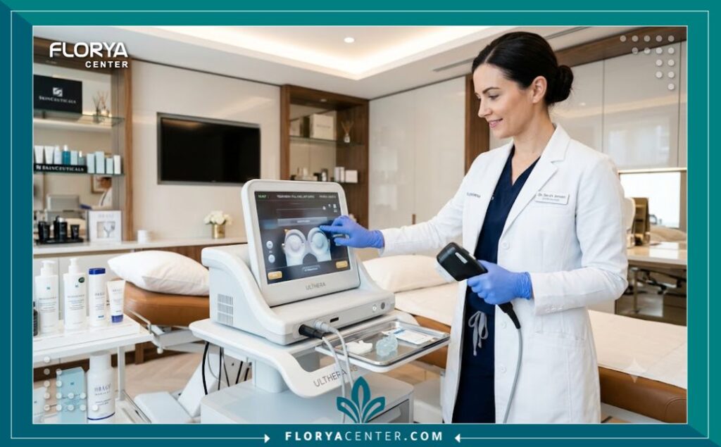 عيادة تجميل حديثة ومجهزة بأحدث أجهزة الهايفو الطبية لشد الوجه والجفون في اسطنبول.