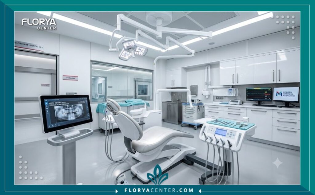 طبيب اسنان في تركيا 4 غرفة عمليات وتجهيزات متطورة داخل أفضل عيادات طب الأسنان في تركيا.