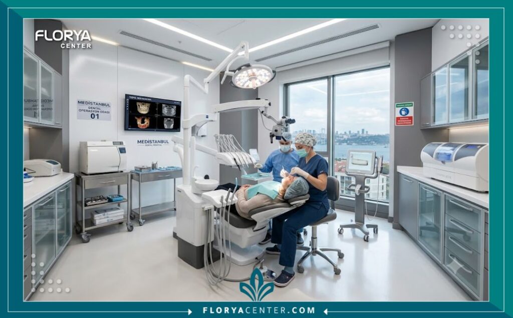 عيادة أسنان حديثة ومتطورة مجهزة بأحدث التقنيات لترميم وعلاج تكسر الاسنان في تركيا.