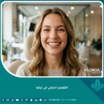 فتاة تبتسم بثقة تظهر التقويم الخزفي الشفاف، أفضل بديل تجميلي للتقويم المعدني في تركيا.