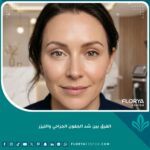 مقارنة قبل وبعد شد الجفون الجراحي وشد الجفون بالليزر لامرأة، توضح الفرق في النتائج والمظهر الطبيعي المتجدد.