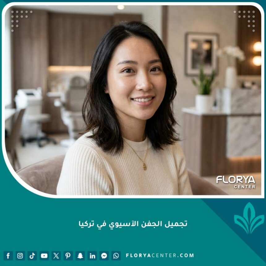 صورة مقربة لوجه امرأة آسيوية تبرز نتائج عملية تجميل الجفن الآسيوي في تركيا بمظهر طبيعي وجذاب.