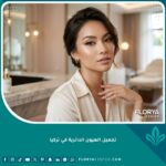 صورة مقربة لامرأة ذات عيون لوزية جذابة تبرز نتائج عملية تجميل العيون الدائرية وسحب العين في تركيا.