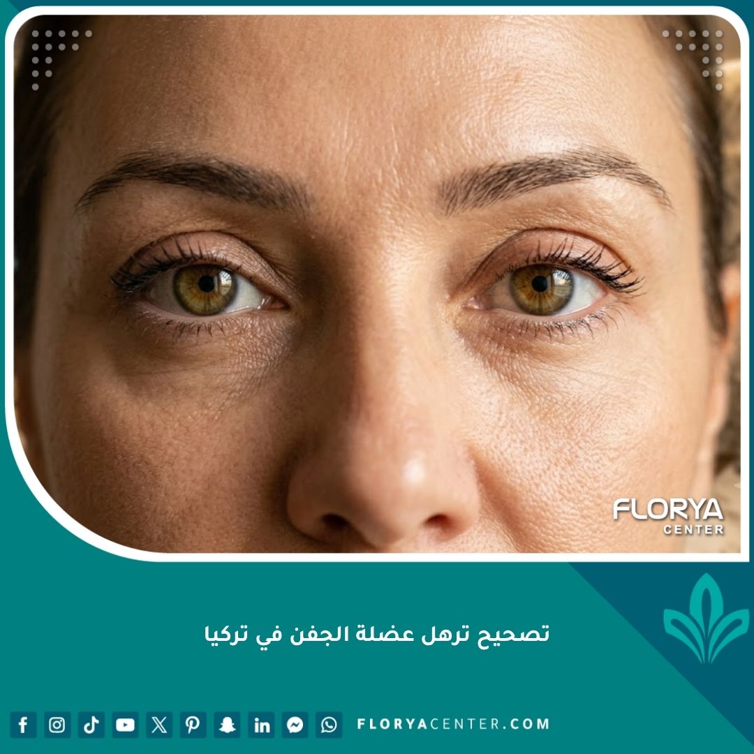 عيون مشرقة ومتناظرة بعد عملية تصحيح ترهل عضلة الجفن (الارتخاء) في عيادة تجميل راقية في إسطنبول، تركيا.