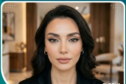 صورة سينمائية تظهر نتيجة عملية الفوكسي آي في تركيا لرفع الحاجب وسحب العين، بشرة مثالية وإضاءة احترافية.