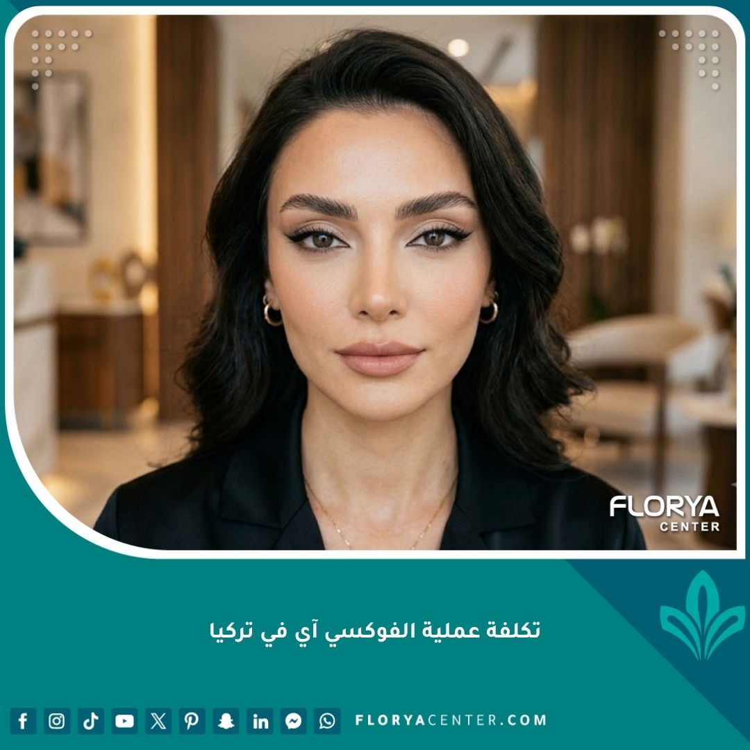 صورة سينمائية تظهر نتيجة عملية الفوكسي آي في تركيا لرفع الحاجب وسحب العين، بشرة مثالية وإضاءة احترافية.
