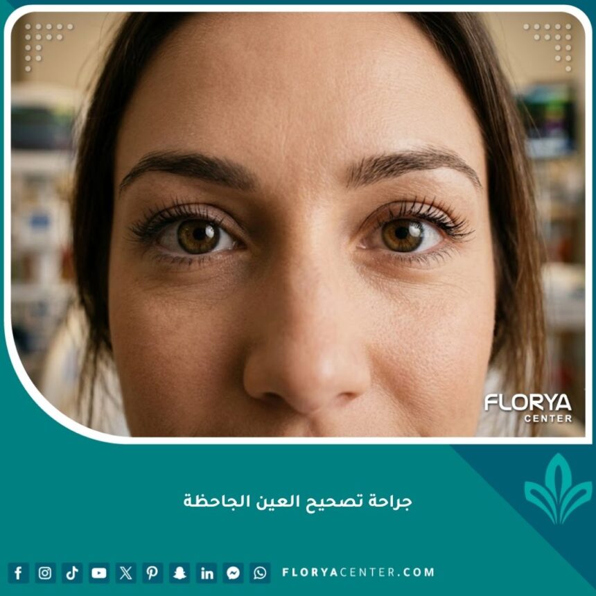 صورة واقعية عالية الدقة تبرز جمال وصحة العين بعد نجاح جراحة تصحيح العين الجاحظة وعلاج مرض جريفز.