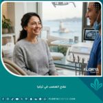 صورة واقعية لمريض يشعر بالراحة التامة داخل عيادة أسنان حديثة بعد الخضوع لجلسة علاج العصب في تركيا بنجاح.