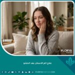 شخص يعاني من ألم الأسنان بعد الحشو ويمسك خده برفق تعبيراً عن الحساسية.