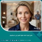 امرأة تتمتع بمظهر عيون شابة ومشدودة بعد علاج ترهل الجلد فوق العين في اسطنبول.
