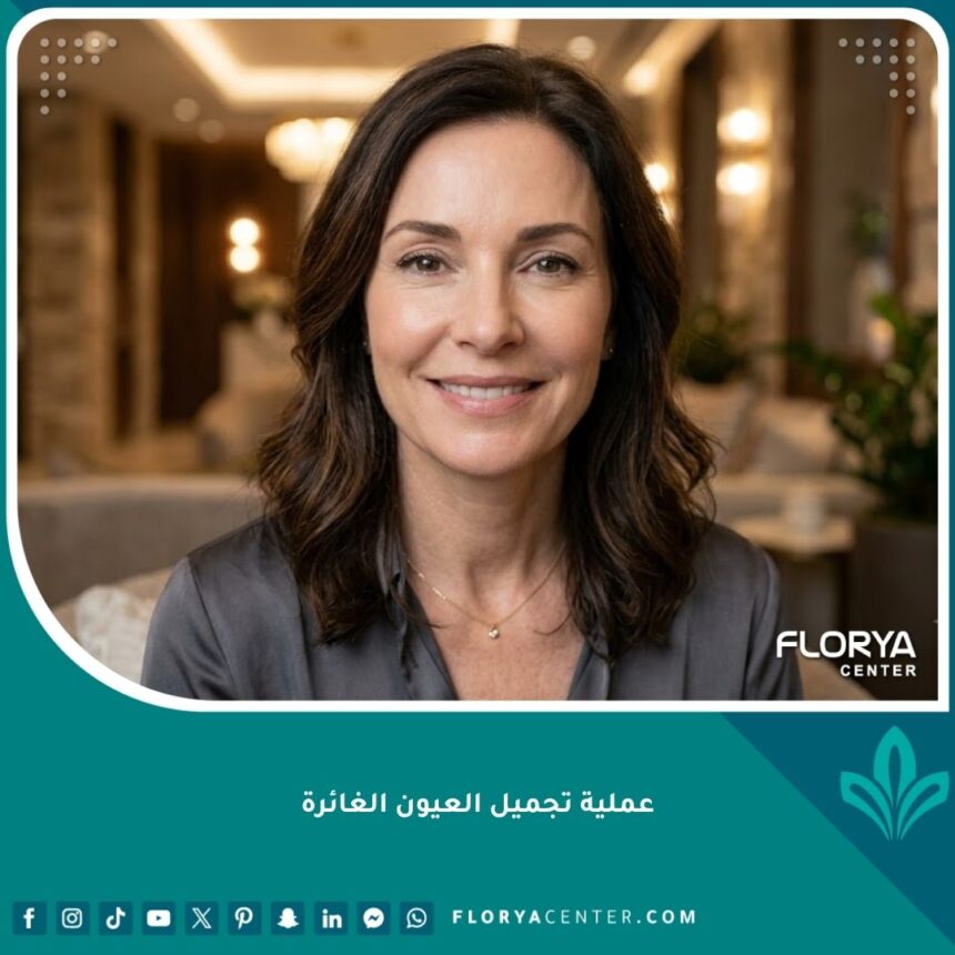 نتيجة عملية تجميل العيون الغائرة قبل وبعد الحصول على مظهر نضِر وشاب.