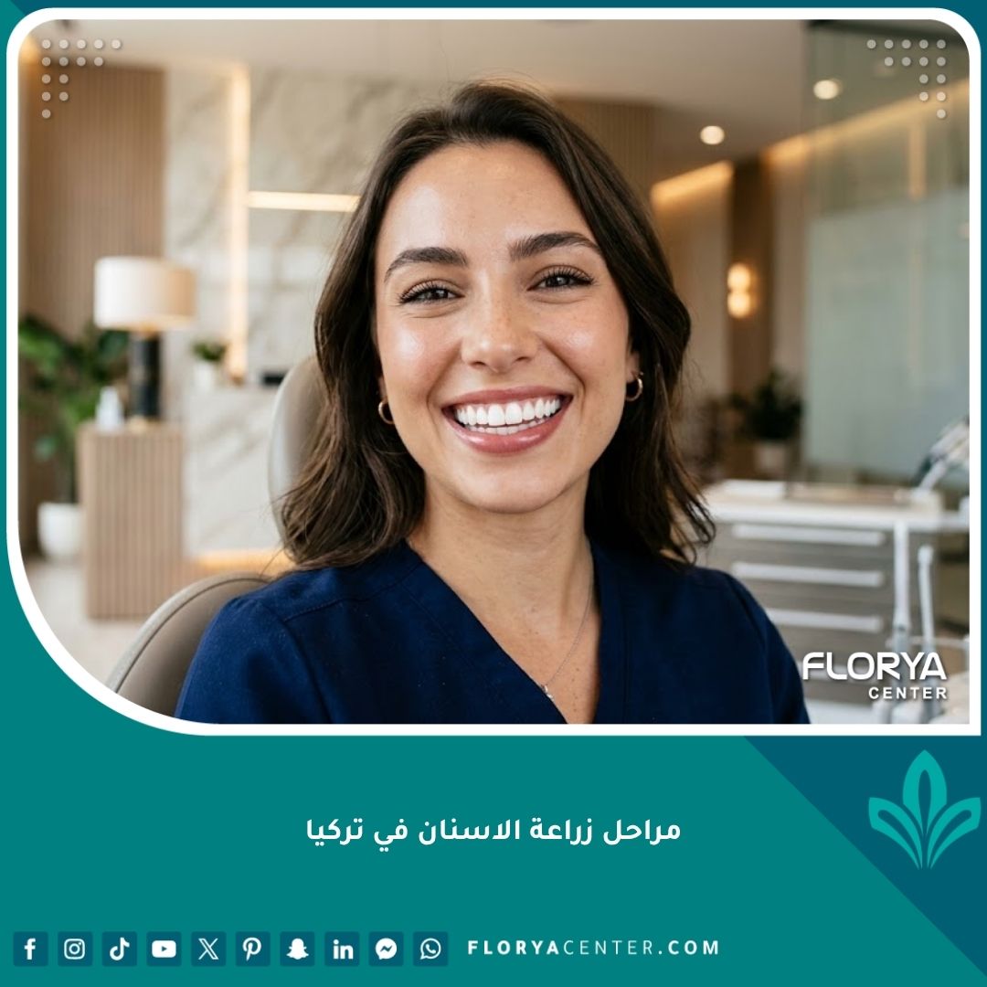 صورة عالية الجودة تبرز ابتسامة ناصعة البياض تعكس نجاح مراحل زراعة الاسنان في تركيا.