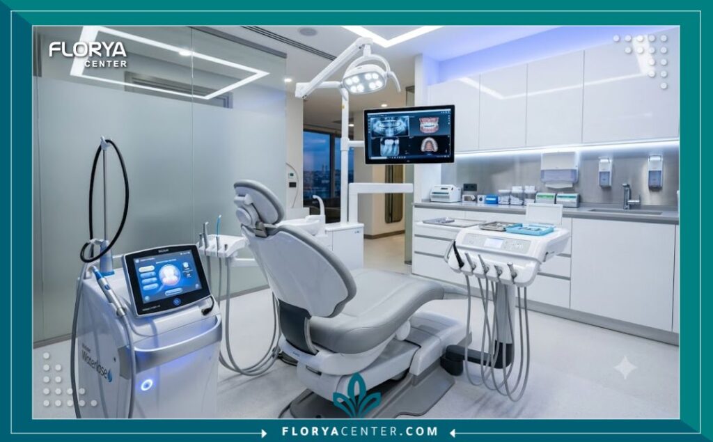 عيادة أسنان حديثة ومجهزة بأحدث تقنيات الليزر لتوريد اللثة وتجميل الأسنان في تركيا.