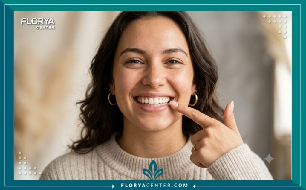 تجميل الاسنان الامامية المكسورة 5 نموذج توضيحي لشخص يبتسم بثقة بعد علاج وتجميل السن الأمامي المكسور للحصول على مظهر طبيعي جذاب.