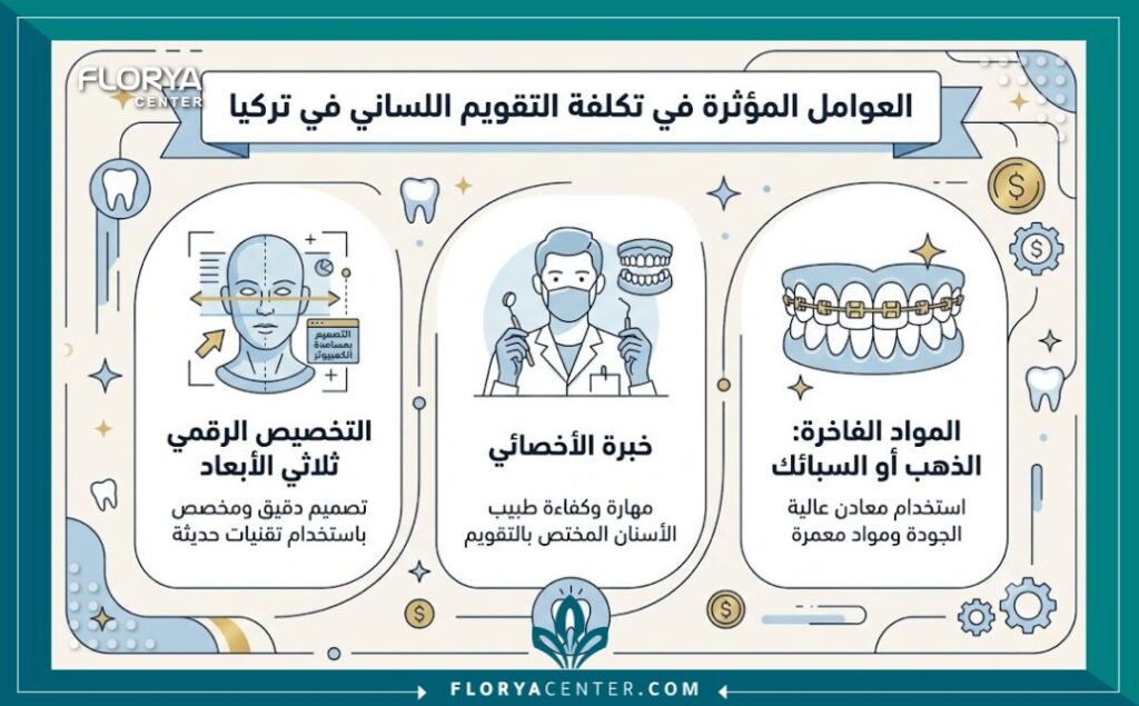 إنفوجرافيك يوضح العوامل المؤثرة في تحديد سعر وتكلفة التقويم الداخلي في تركيا