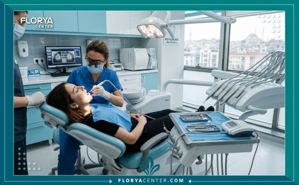 عيادة أسنان متطورة في اسطنبول مجهزة بأحدث أجهزة تنظيف الجير والتلميع