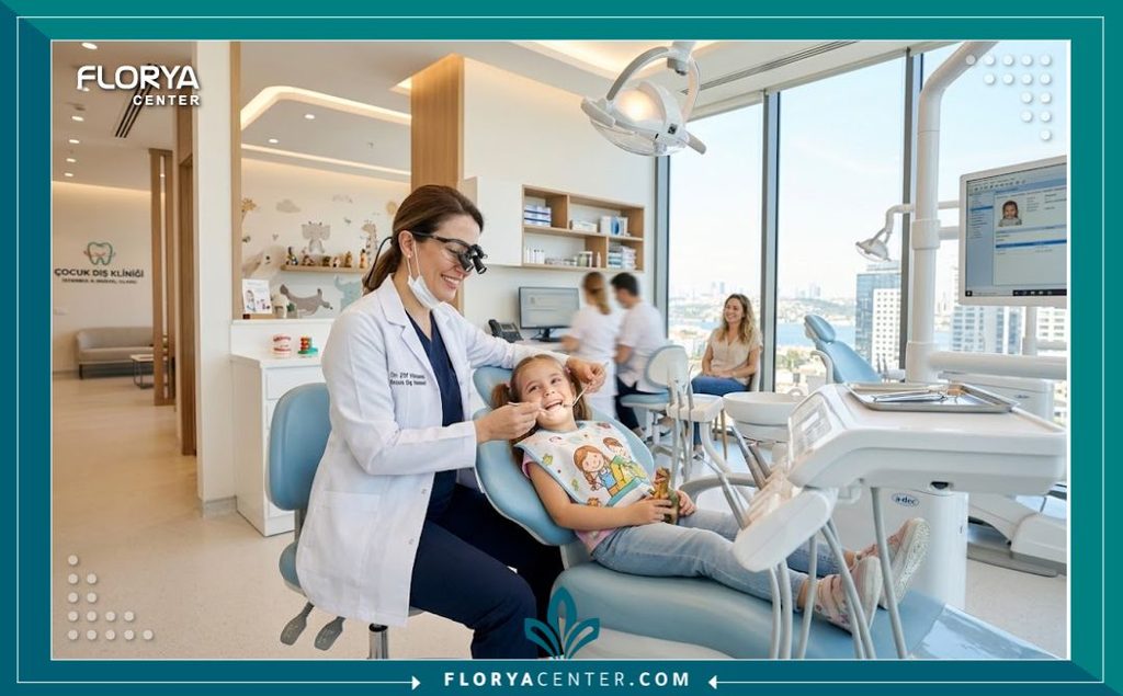 عيادة أسنان حديثة ومجهزة بأحدث التقنيات لعلاج أسنان الأطفال وتركيب حشوات الجلاس ايونومير في تركيا.