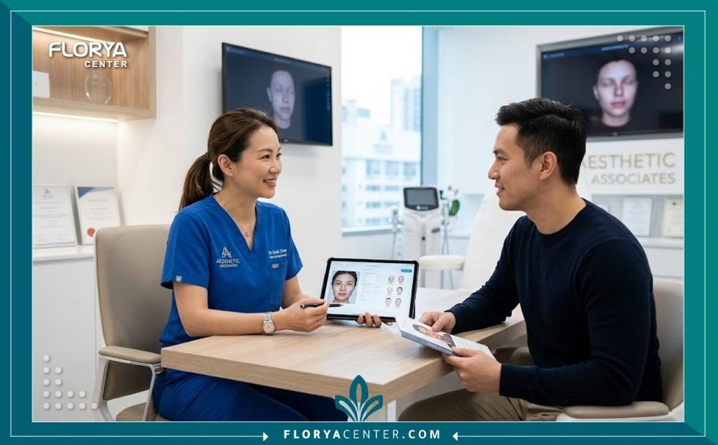 شد ترهلات الصدر للرجال (تثدي مع ترهل) 4 استشارة طبية مع جراح تجميل متخصص داخل مستشفى حديث لمناقشة خطة عملية شد الصدر للرجال بأمان.