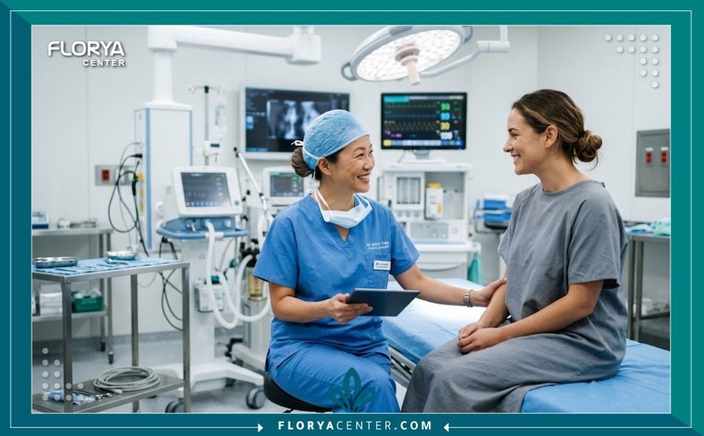 قص الجلد المترهل بعد الرجيم 4 استشارة طبية مع جراح تجميل داخل مستشفى حديث مجهز بأعلى التقنيات لعمليات قص الجلد المترهل بعد الرجيم.