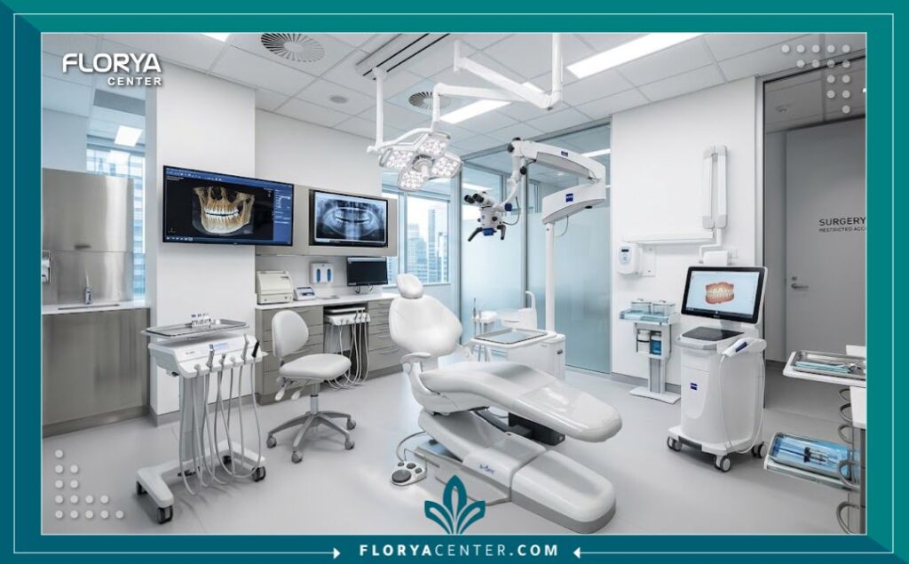 التجهيزات الطبية الحديثة داخل غرف عيادات تجميل الأسنان في تركيا