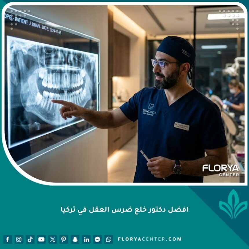 افضل دكتور خلع ضرس العقل في تركيا 1 أفضل دكتور لخلع ضرس العقل في تركيا يفحص أشعة بانورامية في عيادة أسنان حديثة ومجهزة.