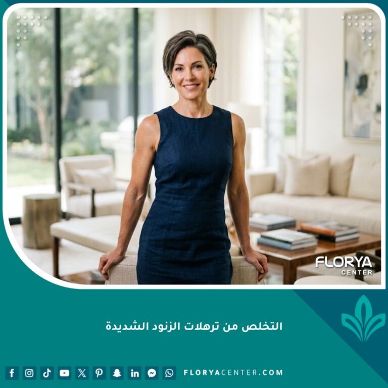 امرأة واثقة ترتدي فستاناً بلا أكمام تظهر ذراعين مشدودتين بعد التخلص من ترهلات الزنود الشديدة بنجاح.