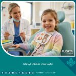 طفل سعيد يبتسم في عيادة الأسنان بعد تركيب تيجان للأطفال في تركيا لحماية الأضراس اللبنية.