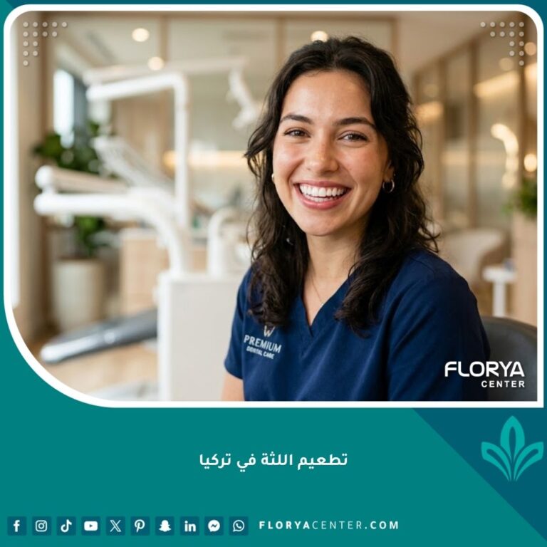 ابتسامة صحية وجذابة تبرز نجاح عملية تطعيم اللثة في تركيا لعلاج انحسار اللثة.
