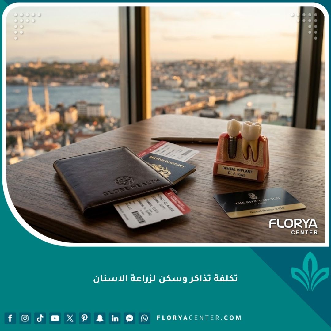 دليل حساب تكلفة تذاكر الطيران والإقامة مع زراعة الأسنان في تركيا للحصول على ميزانية سفر علاجية متكاملة.