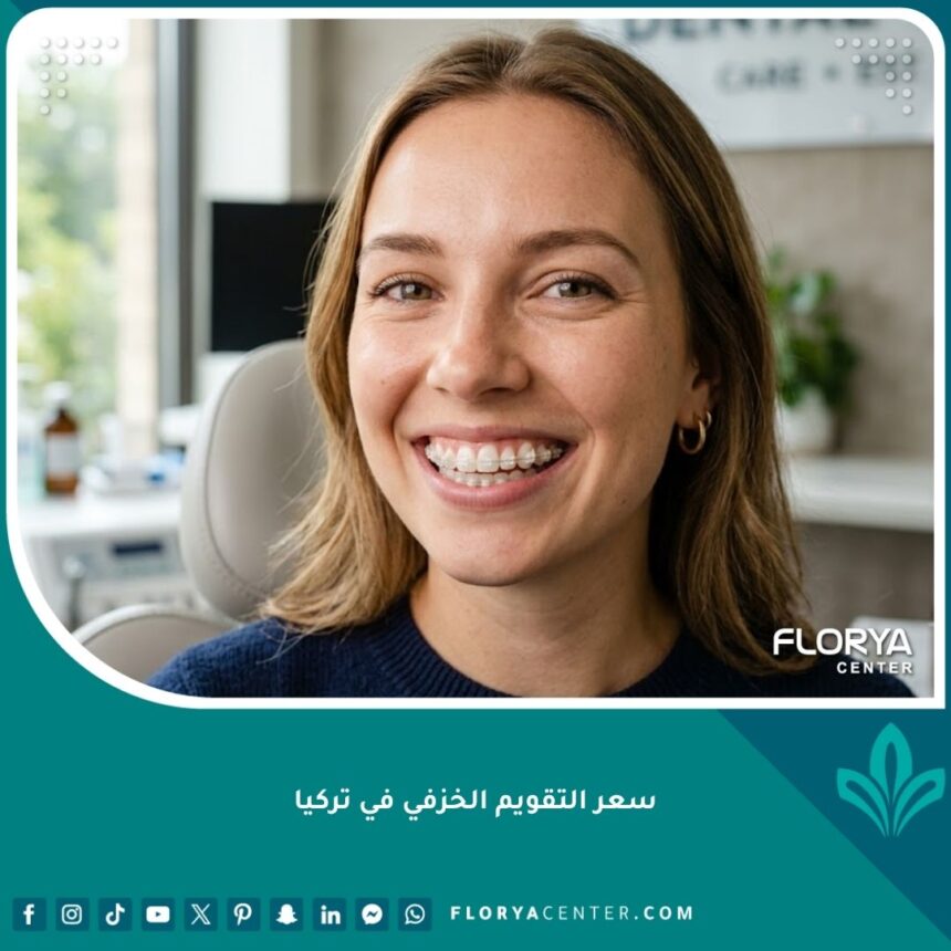 ابتسامة مشرقة تظهر التقويم الخزفي الشفاف كبديل جمالي وأقل وضوحاً للتقويم المعدني في تركيا.