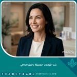 امرأة تتمتع ببشرة مشدودة وملامح وجه محددة كنتيجة لعملية شد الترهلات العميقة بالليزر الداخلي في عيادة تجميل.