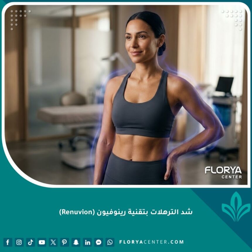 صورة لامرأة ذات قوام مشدود وبشرة نضرة بعد عملية شد الترهلات بتقنية رينوفيون جي بلازما.