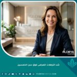 سيدة واثقة في الخمسينيات من عمرها تبتسم بعد نجاح جراحة شد الترهلات بمظهر طبيعي وآمن.
